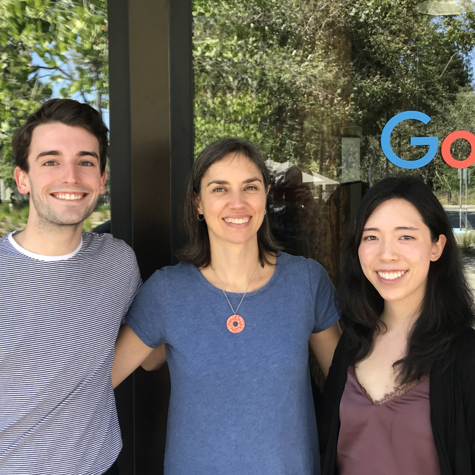 We had a mini-reunion of UNC linguists in June in Mountain View, CA. Misha Becker met with alums Emily Moeng, Ph.D., 2018, and Nolan Danley, BA, 2016, who now work at Google...